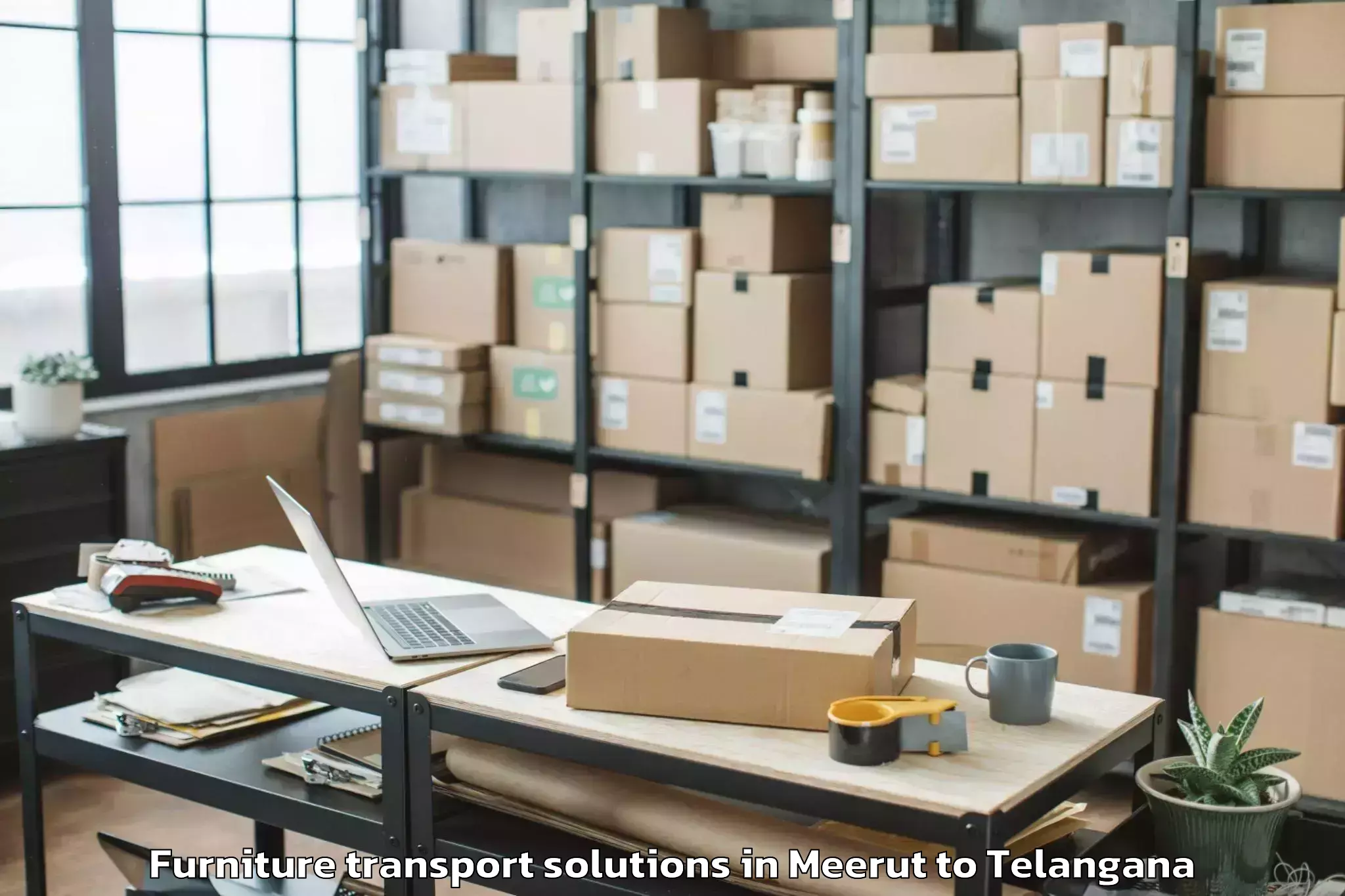 Quality Meerut to Madgulapally Furniture Transport Solutions